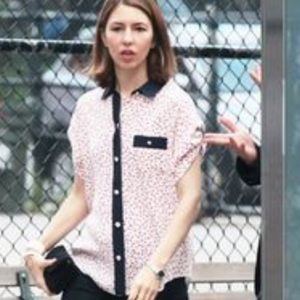 Louis Vuitton heart print shirt sleeve silk top